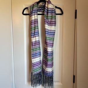 BCBGMaxAzria silk striped scarf